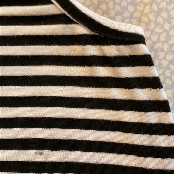 Striped Sleeveless Tunic Mock Turtleneck - Picture 4 of 4